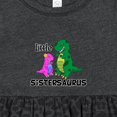 thumbnail image 4 of Inktastic Little Sistersaurus Girls Baby Dress, 4 of 5