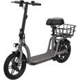 thumbnail image 1 of GOTRAX FLEX CAMPUS Adults Electric Scooter with Seat, 14"/350W(Peak 500W)/25kph Foldable Commuter E-Scooter with Carry Basket Black, 1 of 6