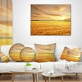 thumbnail image 3 of Designart Large Field under Cloudy Sky - Landscape Printed Throw Pillow - 16x16, 3 of 4