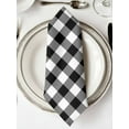 thumbnail image 2 of nqOlkjepod Black White Plaid Cloth Napkins Set of 6 Reusable Dinner Napkins, Gradient Geometric Buffalo Checkered Cocktail Napkin Washable Table Napkins for Wedding/Holiday Party/Baby Shower 20"x20", 2 of 8