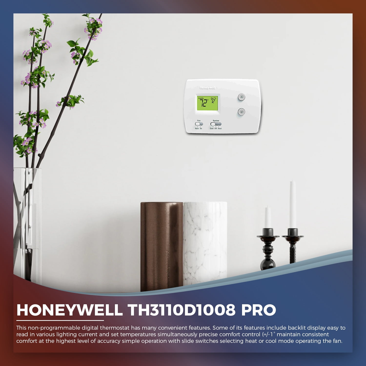 Honeywell Pro Non-Programmable Digital Thermostat (TH3110D1008, New) |  Walmart Canada