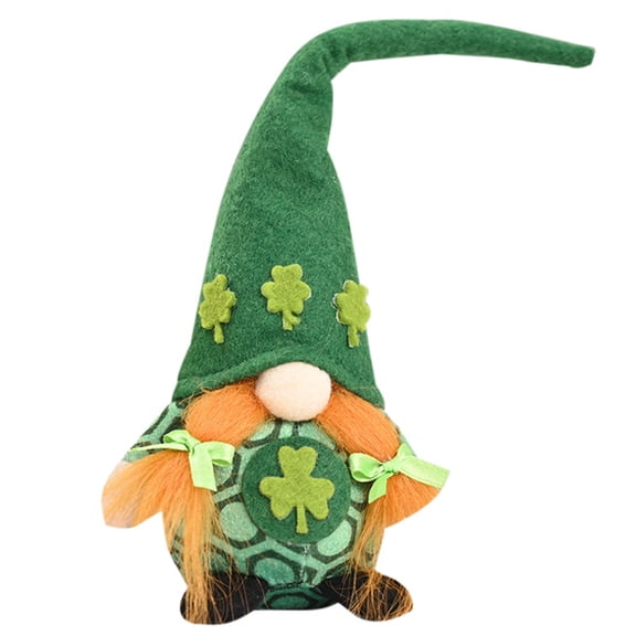 BULLPIANO St Patrick's Day Gnomes Plush Decoration, Green Hats with Shamrock ,Faceless Elderly Irish Festival Lucky Hanging Ornaments, Saint Patrick's Day Gift Irish home and office Decor