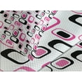thumbnail image 4 of Ambesonne Geometric Quilted Bedspread Set 3 Pcs, Old Fashioned Style, King Size, Pink White Black, 4 of 5