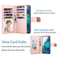 thumbnail image 2 of Galaxy S20 FE 5G Wallet Case, Galaxy S20 Fan Editon Cover, Njjex Luxury PU Leather 9 Card Slots Holder Carrying Folio Flip Cover [Detachable Magnetic Hard Case] & Kickstand & Hand Strap, 2 of 5