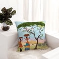 thumbnail image 6 of Pofeuu African Women Print Double-sided plush pillowcase Square Throw Pillow Covers Pillows Cover for Living Room Bedroom Sofa Couch Cushion Cover（No pillow core）-18"x18", 6 of 7