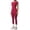 Red, variant on Women's 2 Piece Yoga Sets Short Sleeve Gym Tracksuit High Waist Running Leggings & Crop Top Outfits