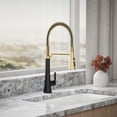 thumbnail image 2 of KOHLER 23765-BMB Tone Semi Professional Kitchen Faucet, Matte Black Moderne Brass, 2 of 9