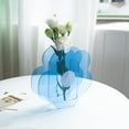 thumbnail image 2 of 7.87x2.17x7.87 Inch Clear Book Vase Acrylic Flower Vase Modern Home Decor Desktop Centerpiece Book-Shaped Design Lightweight Shatterproof For Roses Branches Pearls Pebbles Wedding Gift (Blue), 2 of 3