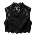 thumbnail image 4 of HGIEYS Lady Shirt False Collar Lace Detachable False Neck Bottoming Shirt French Hollowed-Out Collar White lace, 4 of 5