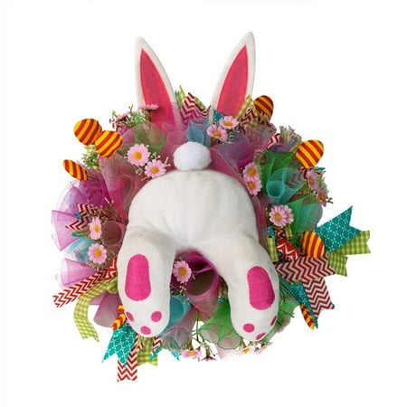 

wendunide room decor Lavender Rabbit Summer Wreath Artificial Green Flower Easter Leaves Fall Home Decor Pendant