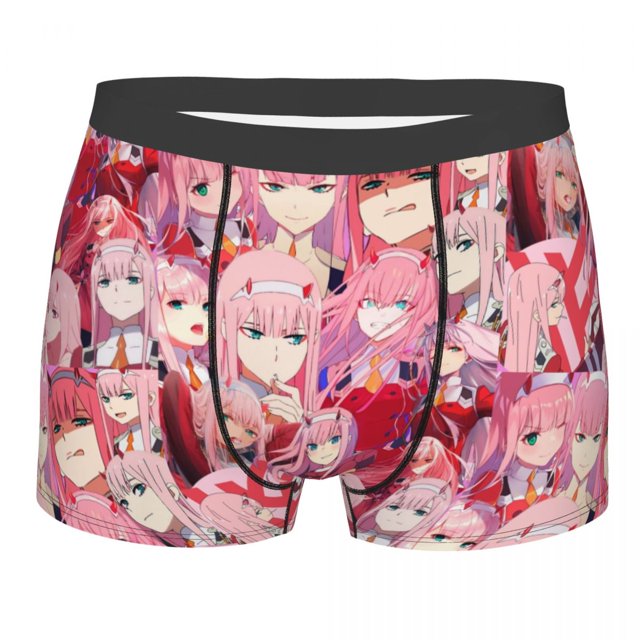 Custom Kawaii Zero Two Underwear Men Stretch Darling In The Franxx Anime Boxer Briefs Shorts Panties Soft Underpants For Homme