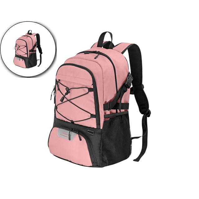 Dvruxg Soccer Backpack, Basketball Backpack with Ball Compartment & Shoe Compartment, Backpack for Basketball, Soccer(Pink)