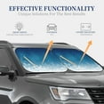thumbnail image 4 of Xecao Christmas Snowflakes for Foldable Car Sun Shades (2-Pack) offer sun protection with an easy-fold design for convenient windshield shading., 4 of 7