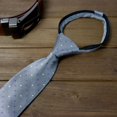 thumbnail image 4 of Spring Notion Boys' Pre-tied Woven Zipper Tie Large Lilac Dotted, 4 of 4