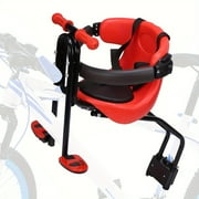 VUEYAA Child Bike Seat,Baby Bike Seat Front Mounted,Bicycle Trailer For Kids With Foot Pedals,Red