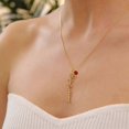 thumbnail image 2 of Collar con nombre personalizado con flor de nacimiento, collar con nombre personalizado, regalo para ella--slive-Código de modelo 30526 slive, 2 of 3