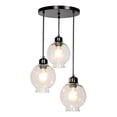 thumbnail image 1 of Lampara Colgante Maxxi Vidrio Transparente Negro 3 Luces, 1 of 2