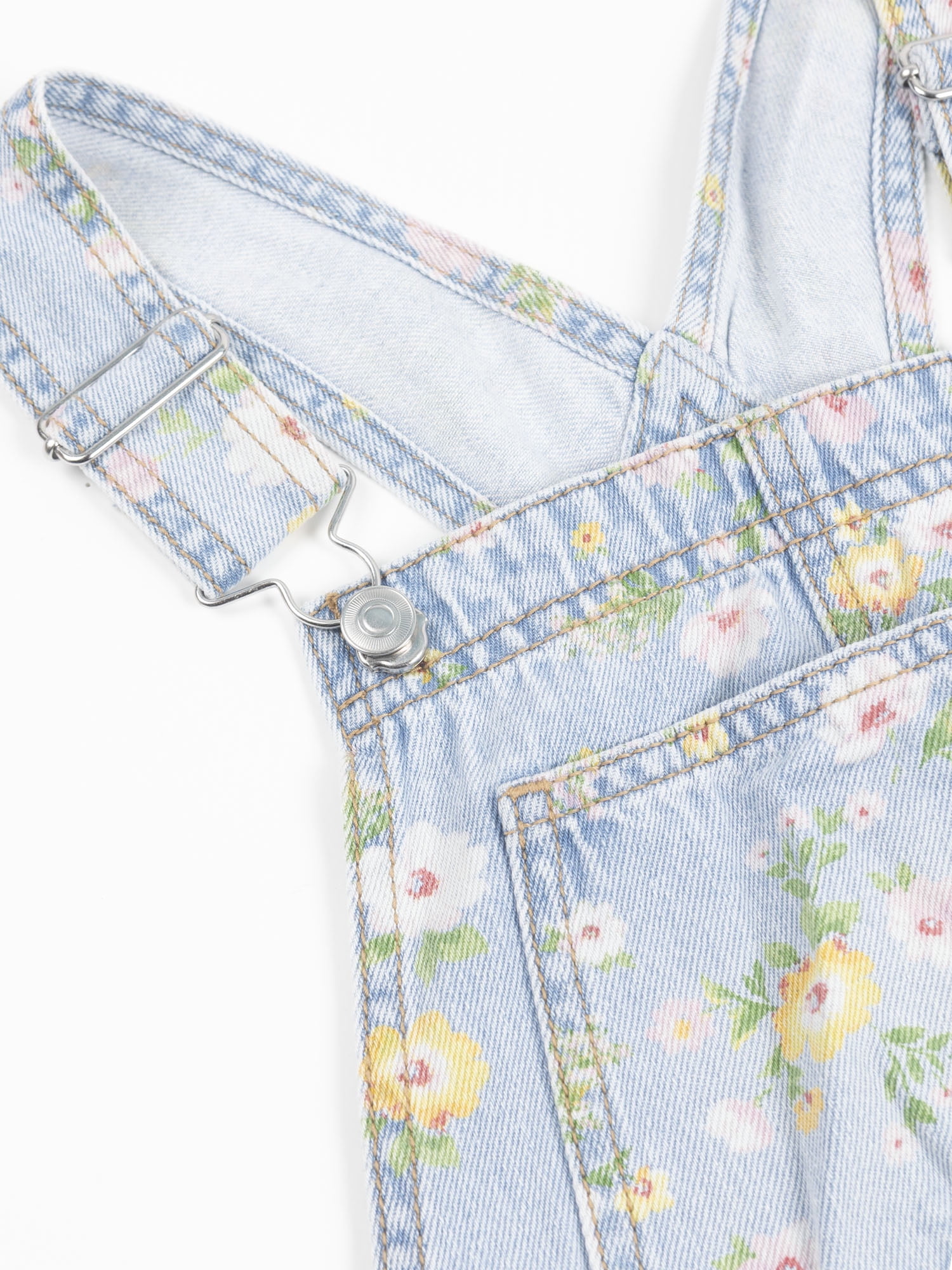 Wonder Nation Girls Denim Shortall, Sizes 4-18