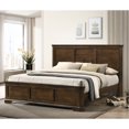 thumbnail image 2 of King Size Traditional Bedroom Furniture With Dresser, Mirror & 2 Night Tables Walnut For Bed Nightstands In Antique Walnut, American Style And Distressed Finish, 2 of 6