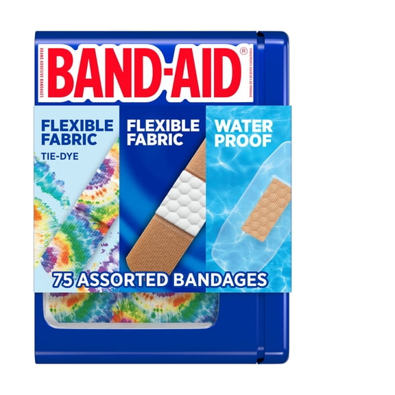 BAND-AID® Brand Adhesive Bandages Variety Pack, Assorted Tin, 75 Count