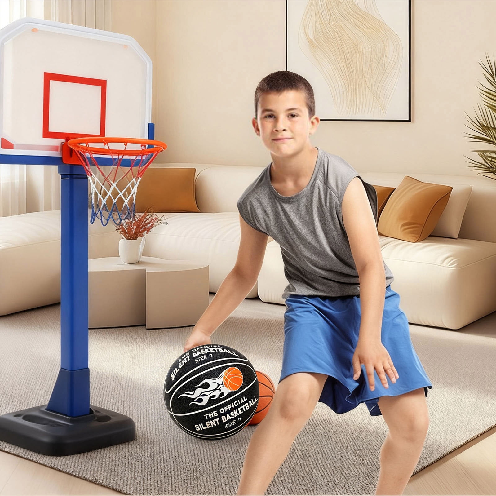 uhnmki Silent Basketball Foam Basketballs Indoor Training No Noise Basketballs Training For Quiet Dribbling Indoor Training For Basketball Lover Size 3/5/7