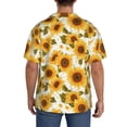 thumbnail image 3 of Kdxio Men's Hawaiian Shirt for Men Short Sleeve Shirt Modern Elegant Sunflower Summer Casual Holiday Beach Button Down T-Shirts, 3 of 5