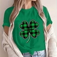 thumbnail image 1 of Warop T-Shirt à Imprimé de la Saint-Patrick pour Femme, Chandail à Manches Courtes et Col Rond pour Célébration des Fêtes et Tenue Décontractée de Tous les Jours, 1 of 5