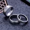 thumbnail image 6 of Men's and Women's Steel-colored Hammered Tungsten Rings, 6 of 6