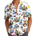thumbnail image 5 of Cat Music DJ Cat Hawaiian Shirts For Men Funny Cat Disco Hawaii Shirt Short Sleeve Button Down Shirt, 5 of 7