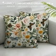 thumbnail image 3 of HENGT  Orange Autumn Butterflies Flowers Floral Pillow Covers,Flower Throw Pillow Covers Outdoor Decorative Pillow Covers for Couch Bed Sofa Cushion Floral Pillowcases, 3 of 5