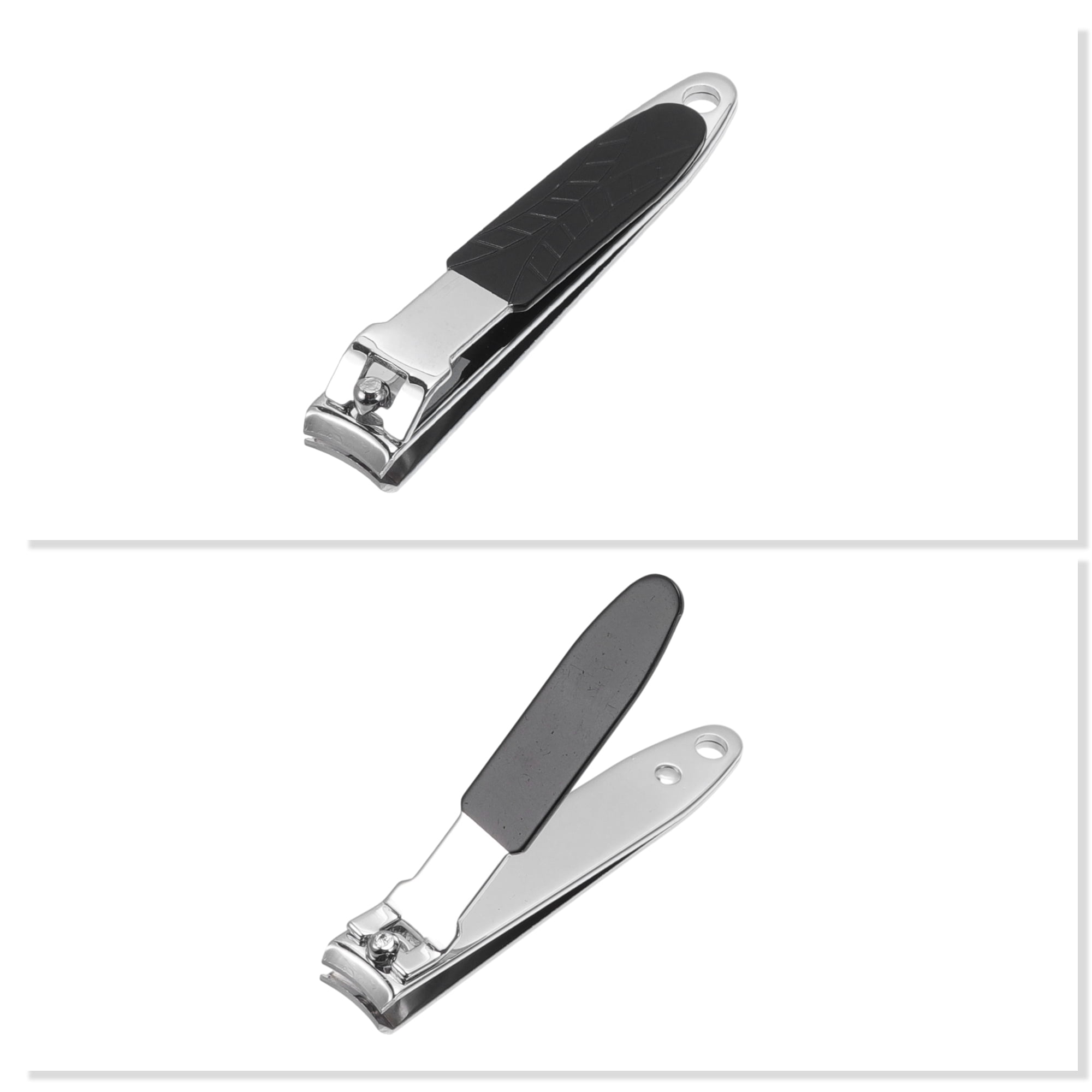 Unique Bargains 9pcs Net Pattern Carbon Steel Nail Clippers Set Black