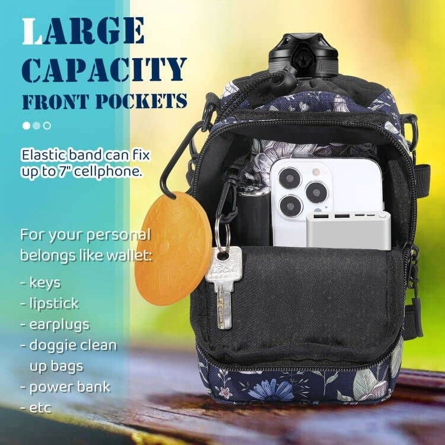 OneTigris Drawstring Water Bottle Pouch for 32oz Carrier 9.4x3.7 (Black)  on OnBuy
