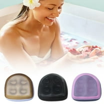 Bathtub Massage Mat Black, Spa and Hot Tub Booster Seat Pad with Suction Cup Back Support Spa Pad Soft Inflatable Massage Cushion Portable Pools Spa Hot Tub Seats Accessories