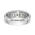 thumbnail image 5 of 14K White Gold Ring Band Wedding Diamond Square Men's , Size 8, 5 of 7
