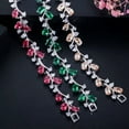 thumbnail image 5 of CZ Leaf Austrian Crystal Purple Stones Bracelets Jewelry for Women, 5 of 9