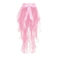 thumbnail image 5 of XIAONU Women's Asymmetrical Tulle Skirt Sequin Sparkle Satin Bow Tie Skirt Enchanting Party Prom Festival Skirt, 5 of 6