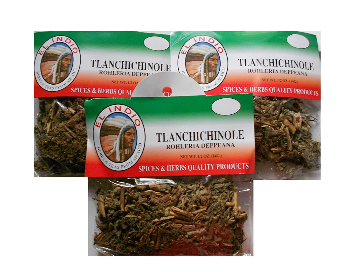 El Indio Tea/ Hierba Flor de Manita -Chiranthodendron Pentadactylon -Dried  Natural Herbs Net Wt. 1/2 oz. (14 g) -3 Pack 