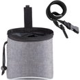 thumbnail image 1 of Bolsa de golosinas para perros - Bolsa multifuncional de comida para perros con dispensador de bolsas para excrementos - Cinturón ajustable (gris) Rojo Verde, 1 of 5
