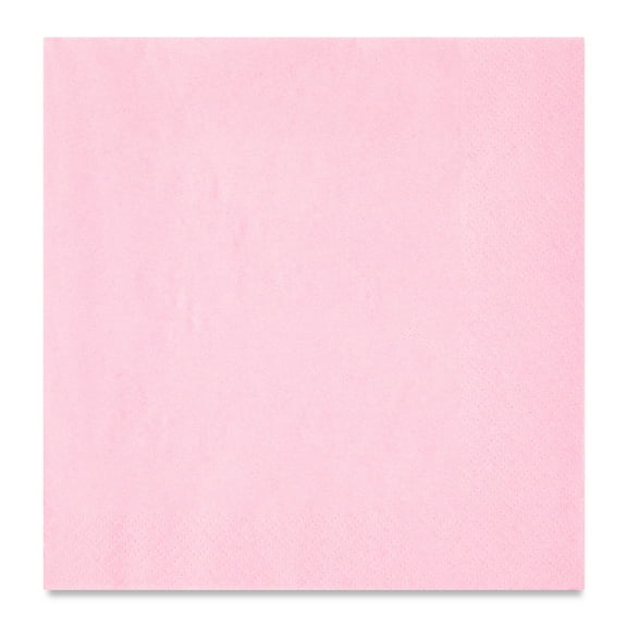 6.5" x 6.5" Disposable Light Pink Paper Napkins, 24 Count, by Way To Celebrate