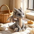 thumbnail image 5 of Hometravel Soft Knitted Cotton Dinosaur Plush Toy, Handmade Crochet Stuffed Animal Decor, Cute Knitted Dinosaur Figurine for Shelf, Bedroom, Gift Display, 5 of 6