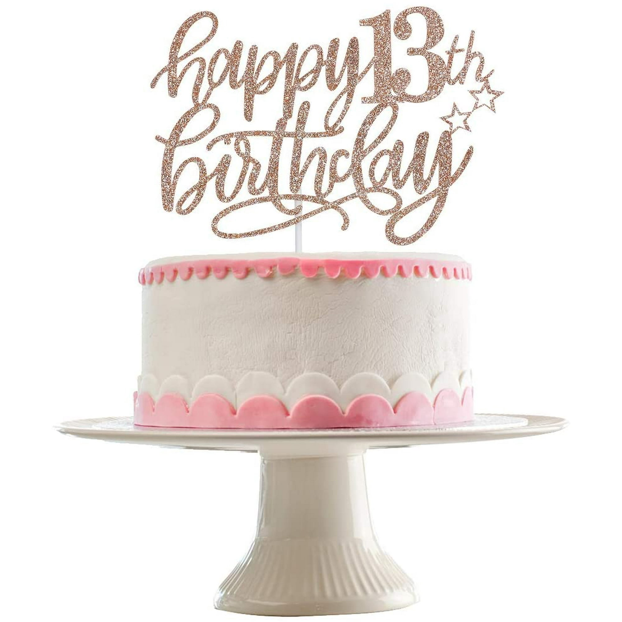 Own In front of you Go hiking Happy 13th Birthday Cake Topper Rose Gold Glitter,13th Birthday Cake  Topper,13 Cake Topper,13th Birthday tions for Girl（Double-sided Glitter） |  Walmart Canada