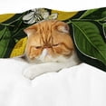 thumbnail image 5 of Creowell Lemons Flowers Green Leaves Soft and Warm Flannel Blanket for Sofa, Travel, Camping, Bed, Chair - Multi-purpose Gift Blanket All Season 50x60in, 5 of 7
