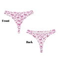 thumbnail image 3 of Balery Pink bows Tangas de Algodón para Mujer con Estampado – Ropa Interior Sexy, Transpirable, G-string-X-Small, 3 of 6