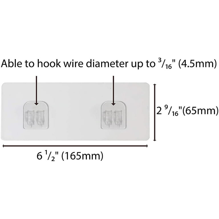 Antom Transparent Replacement Sticker Hooks for Shower Caddy and Corner Shelves, Size: One size, White 5518