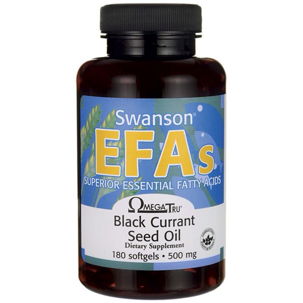 Swanson Black Currant Seed Oil Gla (Omegatru) 500 mg 180 Softgels