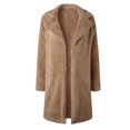 thumbnail image 5 of Hirigin Women Casual Teddy Bear Coat Ladies Fleece Zip Outwear Jacket Oversized Overcoat, 5 of 6