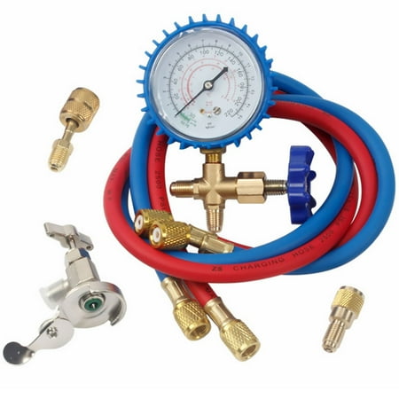 

NUOLUX Air Conditioning Refrigerant Recharge Pressure Gauge Manometer Tool Set (Assorted Color)