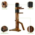 thumbnail image 4 of Geniqua Dark Wood Wing Chun Wood Target Base Training Dummy Ip Man Martial Arts Traditional, 4 of 8