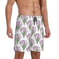 thumbnail image 2 of Wukai Tulips Flowers Men’s Short Pajama Pants With Pockets Soft Sleep Pj Shorts for Men-Small, 2 of 6