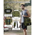 thumbnail image 4 of Holuxer Tactical Lunch Box & Lunch Bag for Men - Large Double Deck Insulated Adult Lunchbox for Work - Soft Expandable Lunch Cooler Bag for Beach Picnic Camping Outdoor Travel (Green,16L), 4 of 6